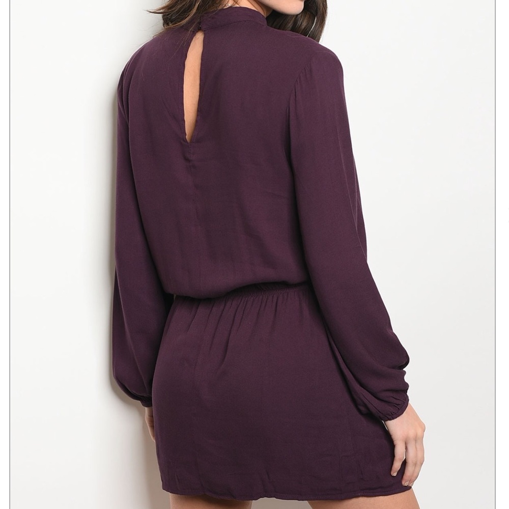 LAST Purple Choker Mini Dress 17001 - Picture 3 of 3
